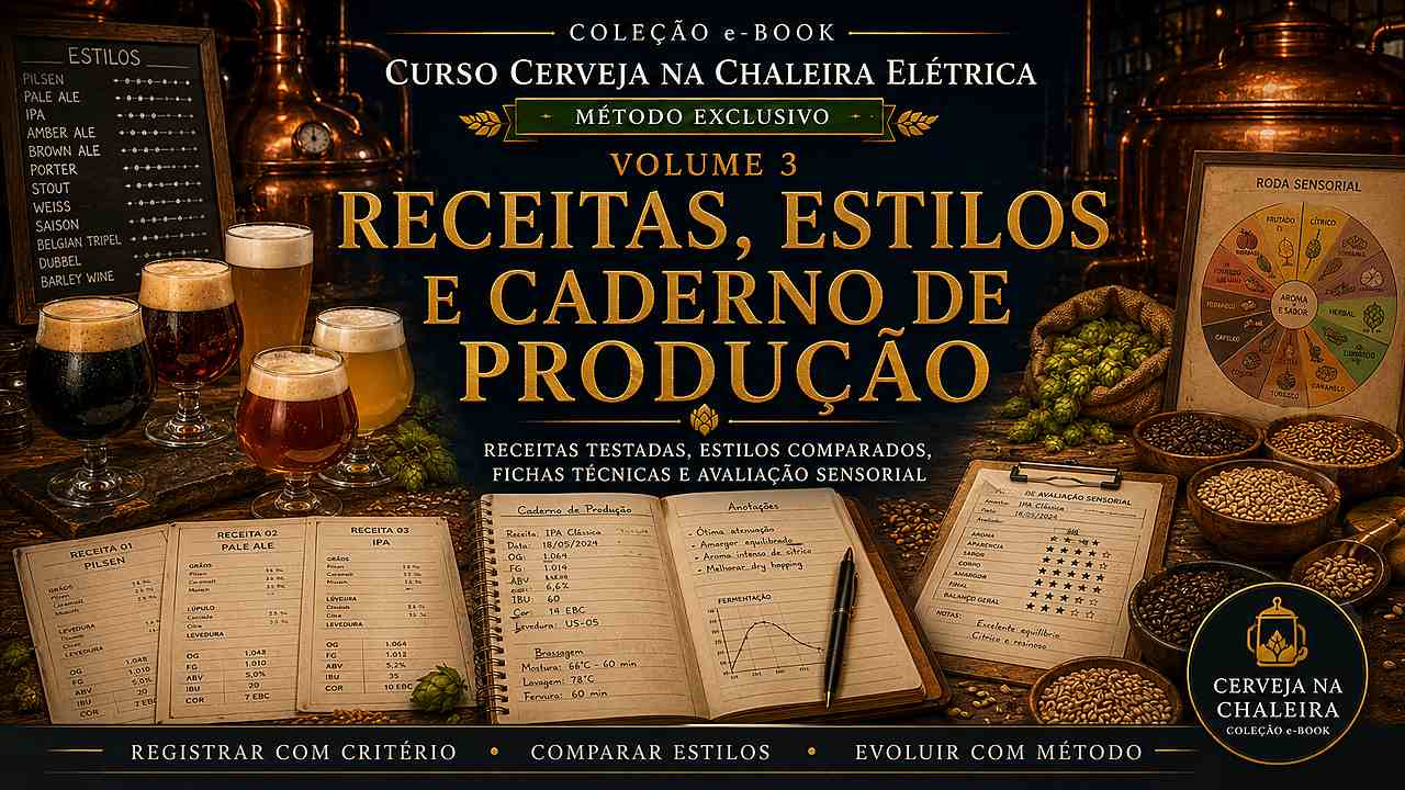 Capa editorial do Volume 3 — Receitas, Estilos e Caderno de Produção